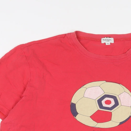 Paul Smith Mens Red Cotton T-Shirt Size XL Crew Neck