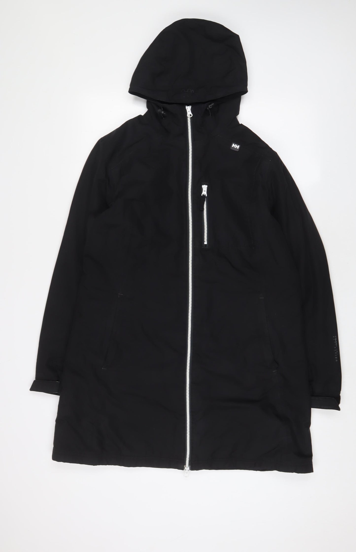 Helly Hansen Mens Black Jacket Coat Size L Zip - Logo