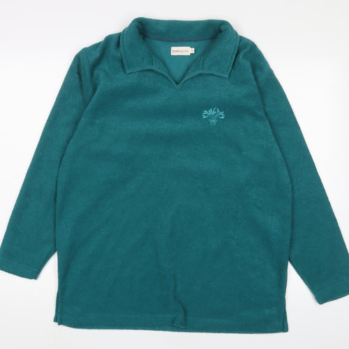 Bonmarché Womens Blue Polyester Pullover Sweatshirt Size M Pullover - Logo