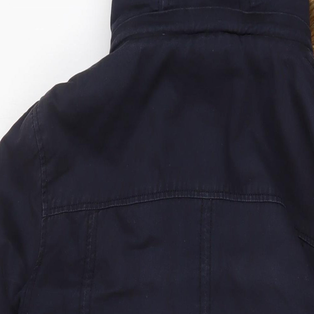 Puffa Womens Blue Parka Coat Size 16 Zip