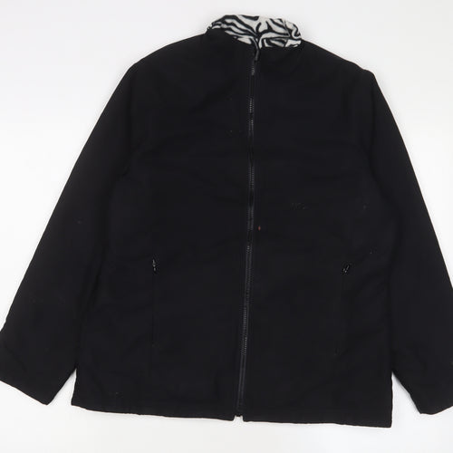 DASH Womens Black Jacket Size 12 Zip