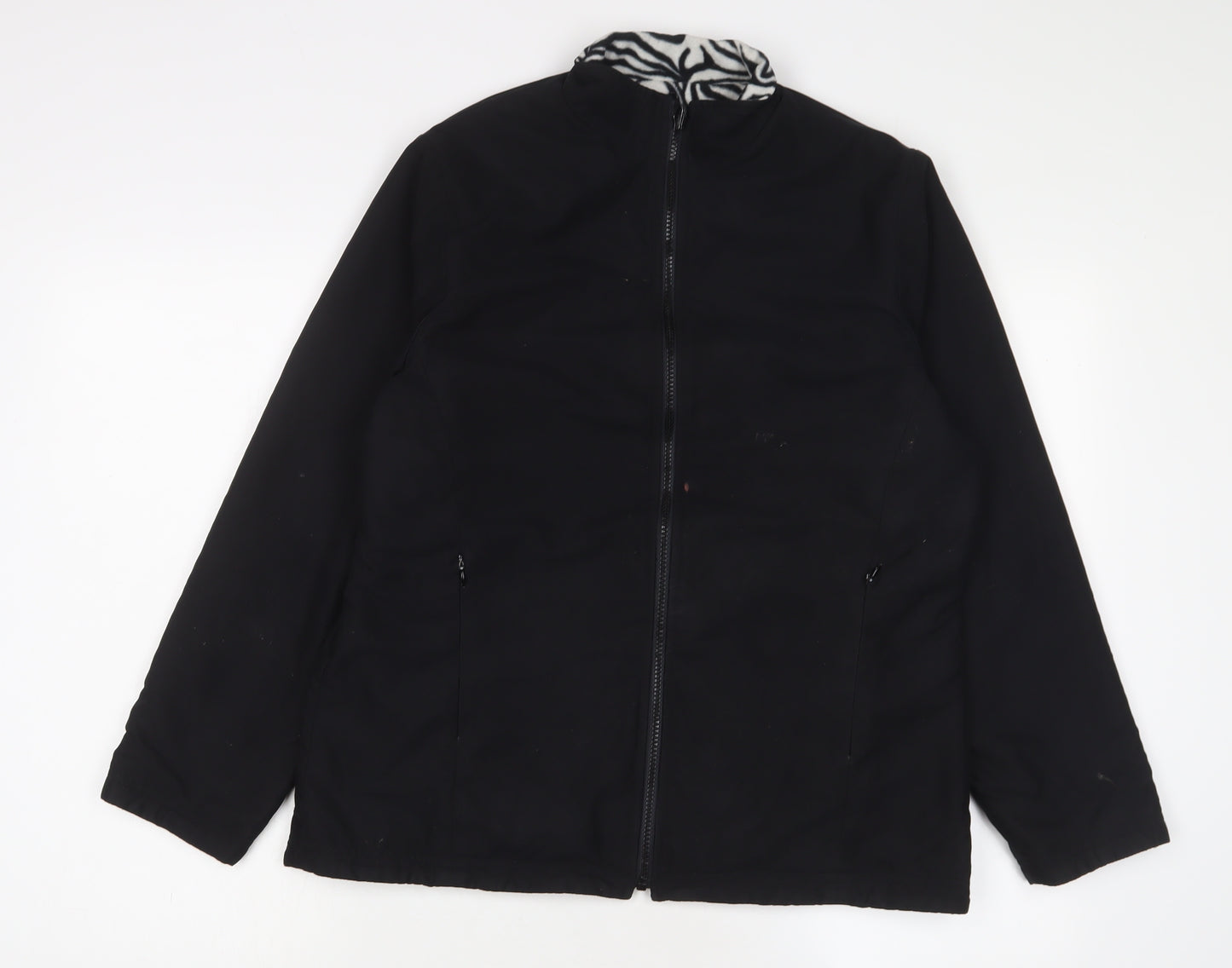 DASH Womens Black Jacket Size 12 Zip
