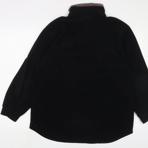 Advantage Womens Black Polyester Pullover Sweatshirt Size XL Snap - Embroidered