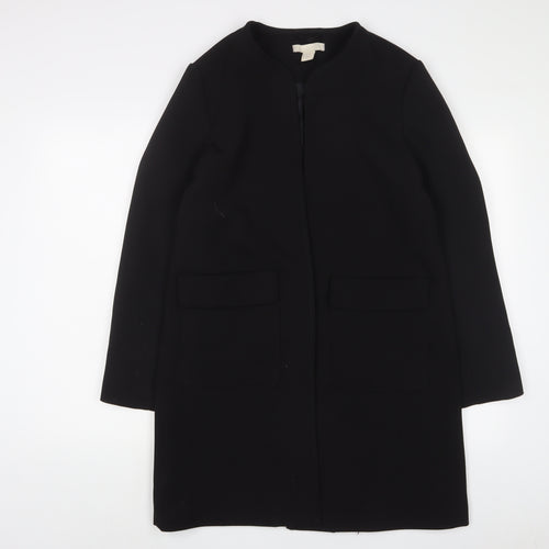 H&M Womens Black Jacket Blazer Size 12 Snap