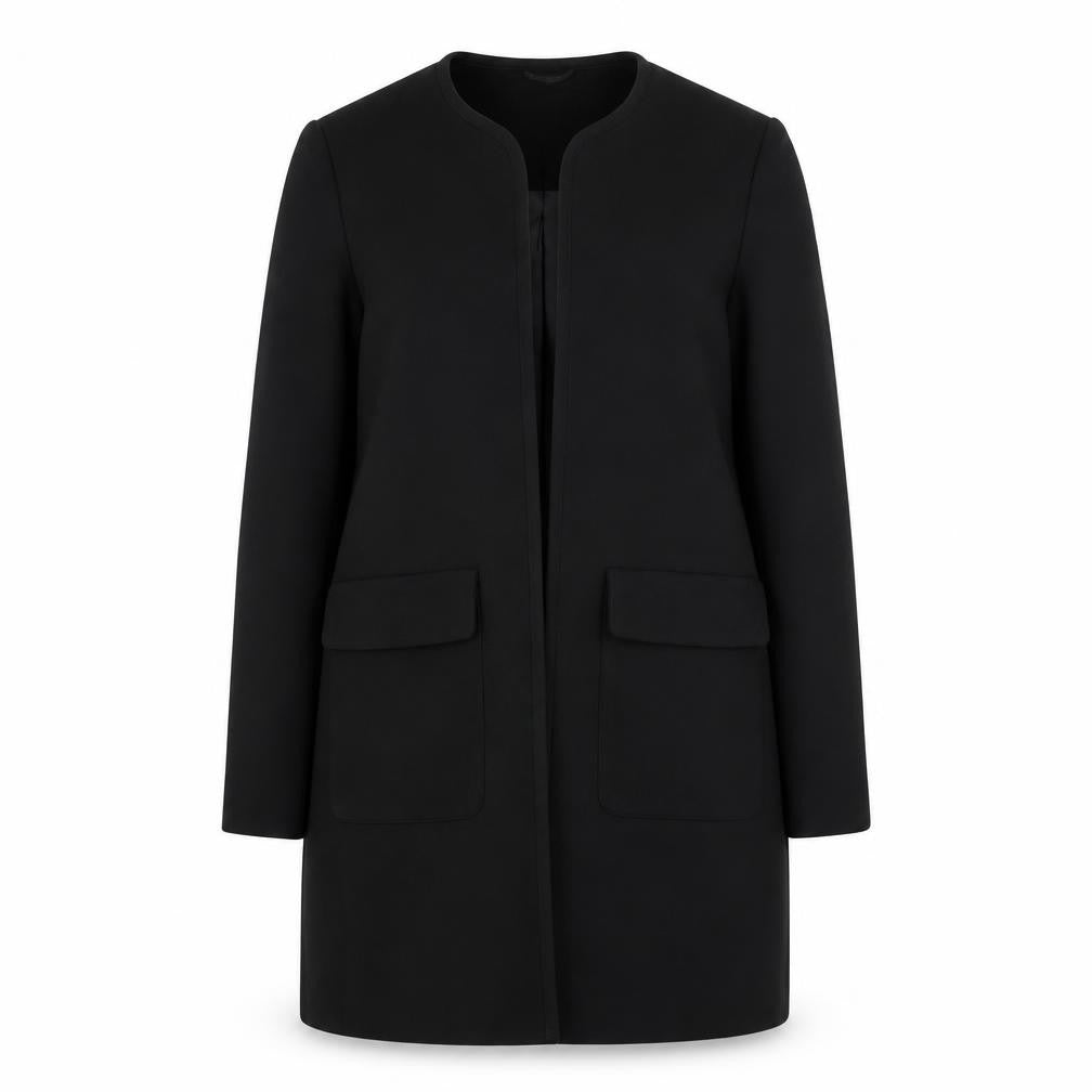 H&M Womens Black Jacket Blazer Size 12 Snap