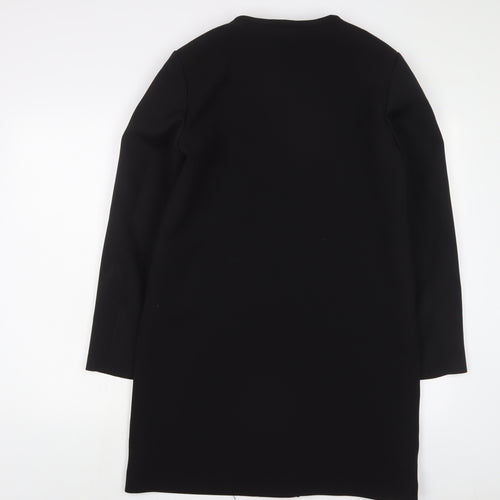 H&M Womens Black Jacket Blazer Size 12 Snap