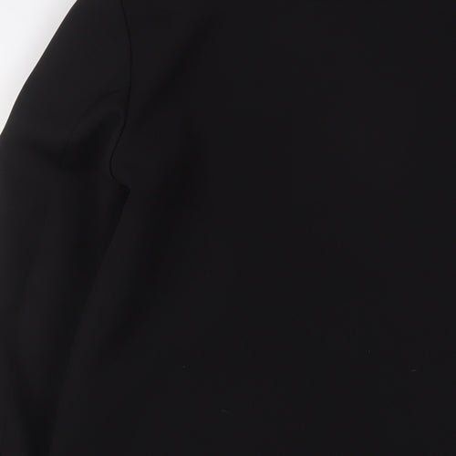 H&M Womens Black Jacket Blazer Size 12 Snap