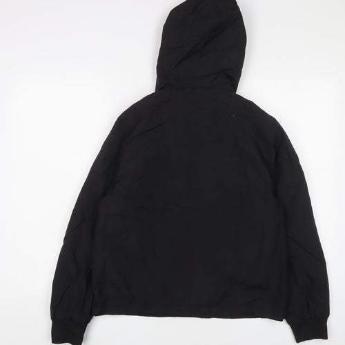 benzini Boys Black Jacket Coat Size 13-14 Years Zip - Logo, Embroidered