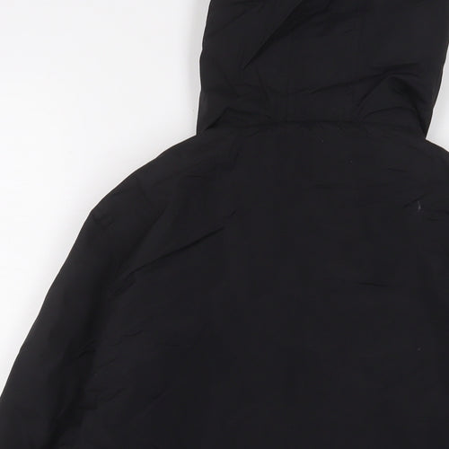 benzini Boys Black Jacket Coat Size 13-14 Years Zip - Logo, Embroidered