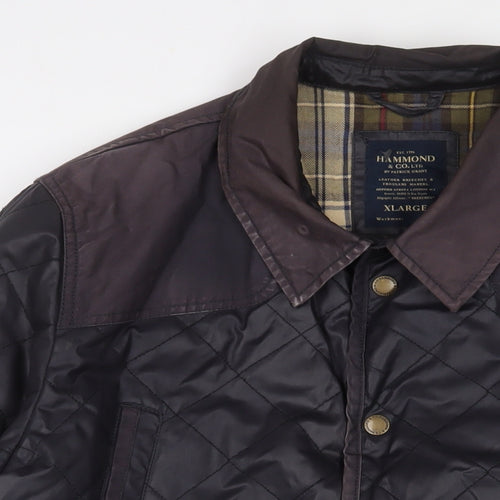 Hammond & Co Mens Brown Jacket Size XL Snap