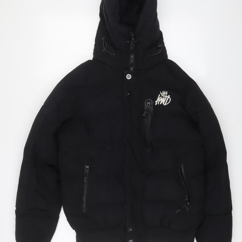 Kings Will Dream Womens Black Quilted Coat Size S Zip