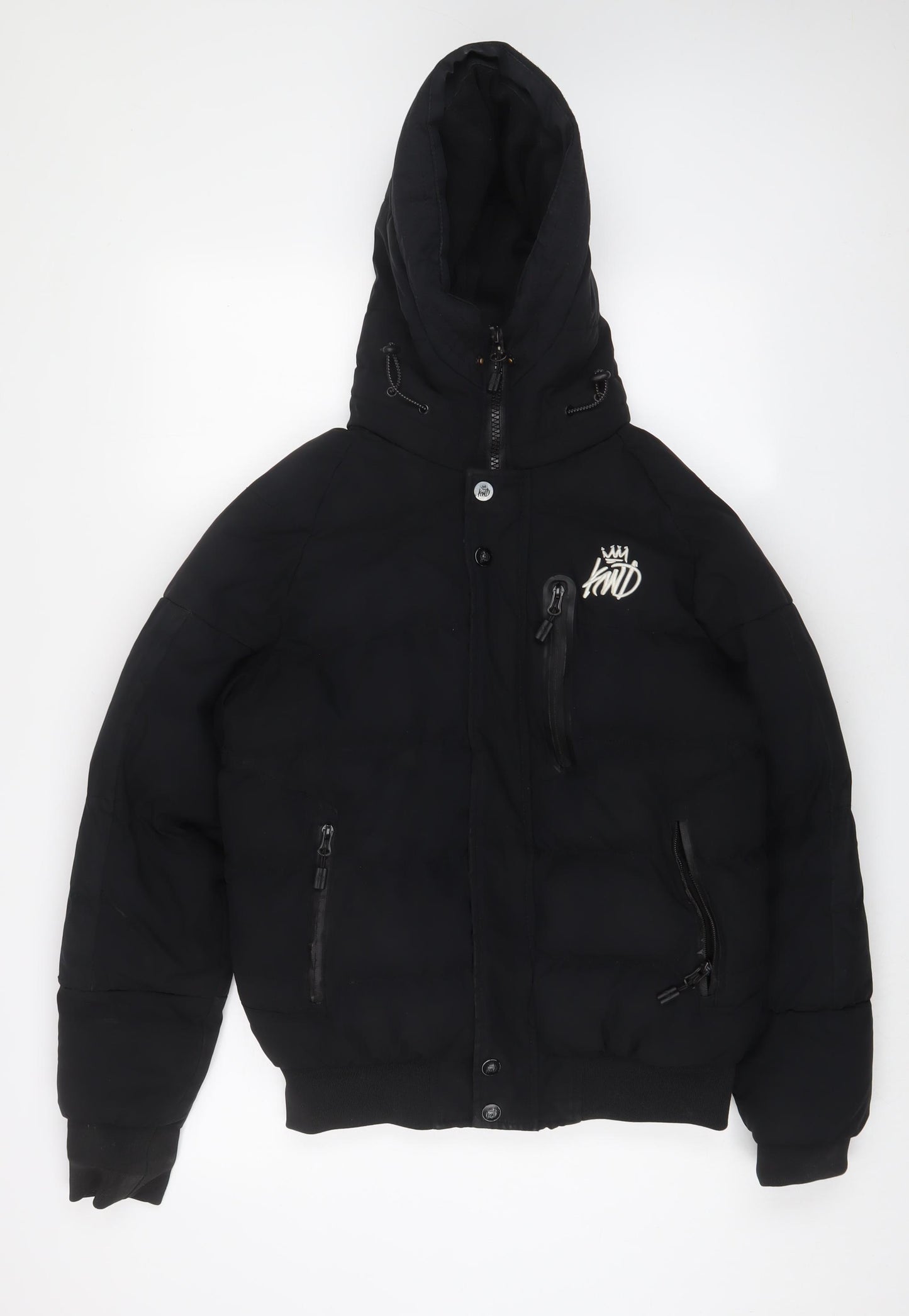 Kings Will Dream Womens Black Quilted Coat Size S Zip