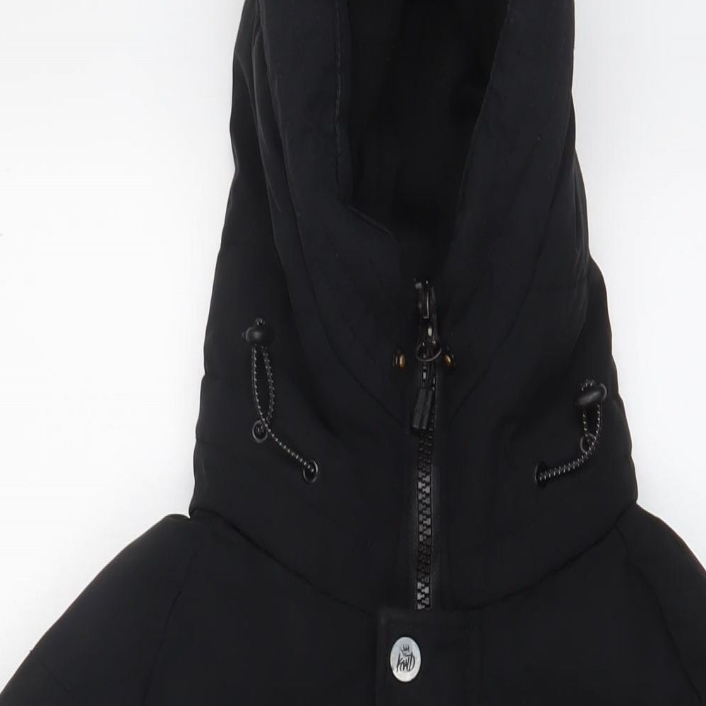 Kings Will Dream Womens Black Quilted Coat Size S Zip