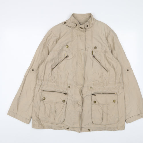 RJR.John Rocha Womens Beige Jacket Size 14 Zip