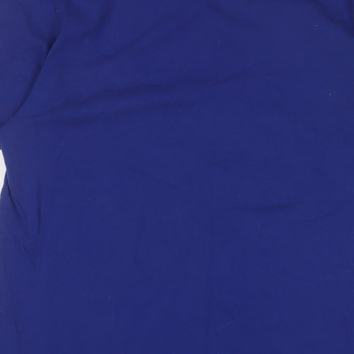 Levi's Womens Blue Cotton Basic T-Shirt Size M Crew Neck - Embroidered