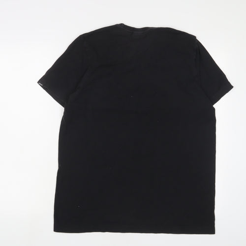 adidas Mens Black Cotton T-Shirt Size M Crew Neck