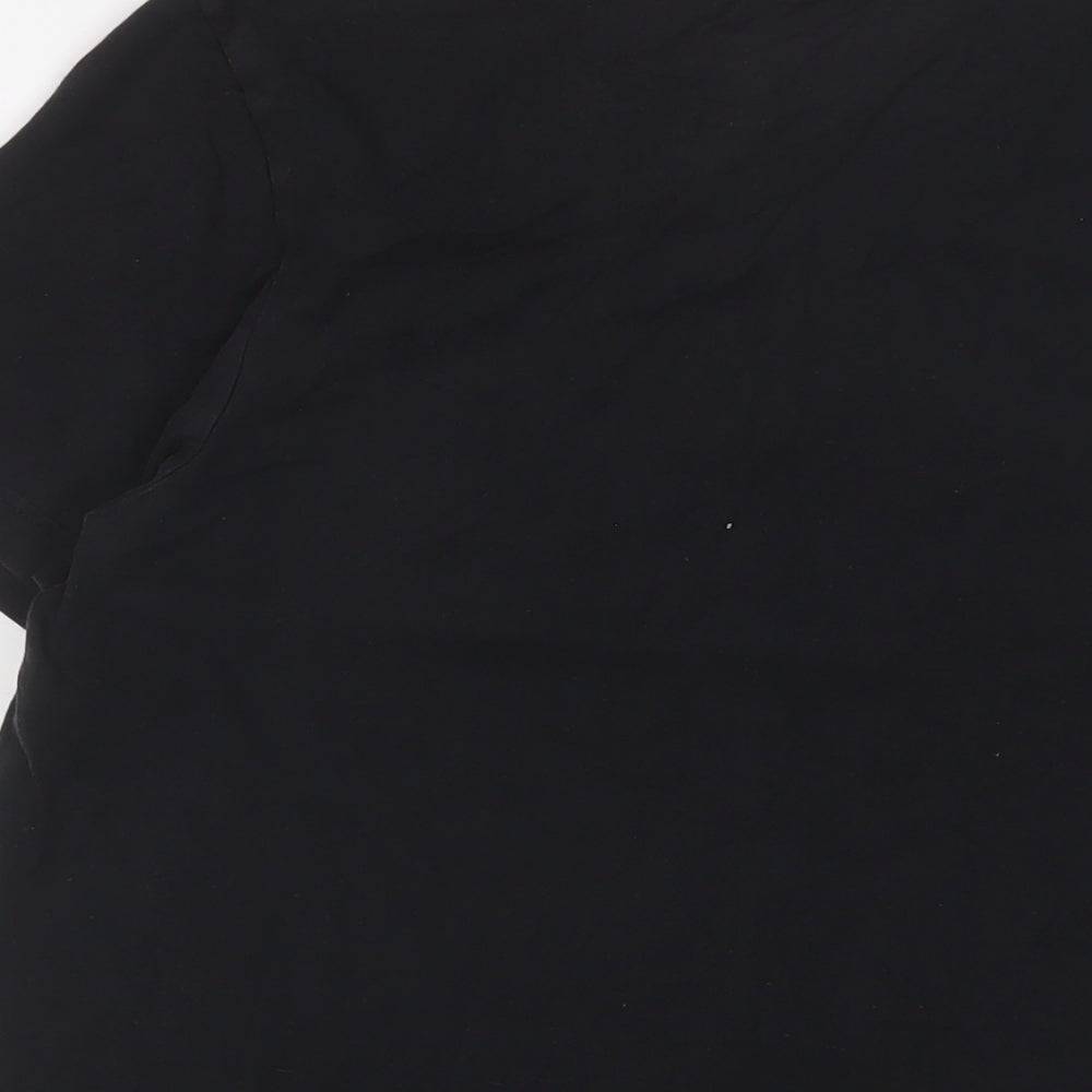 adidas Mens Black Cotton T-Shirt Size M Crew Neck