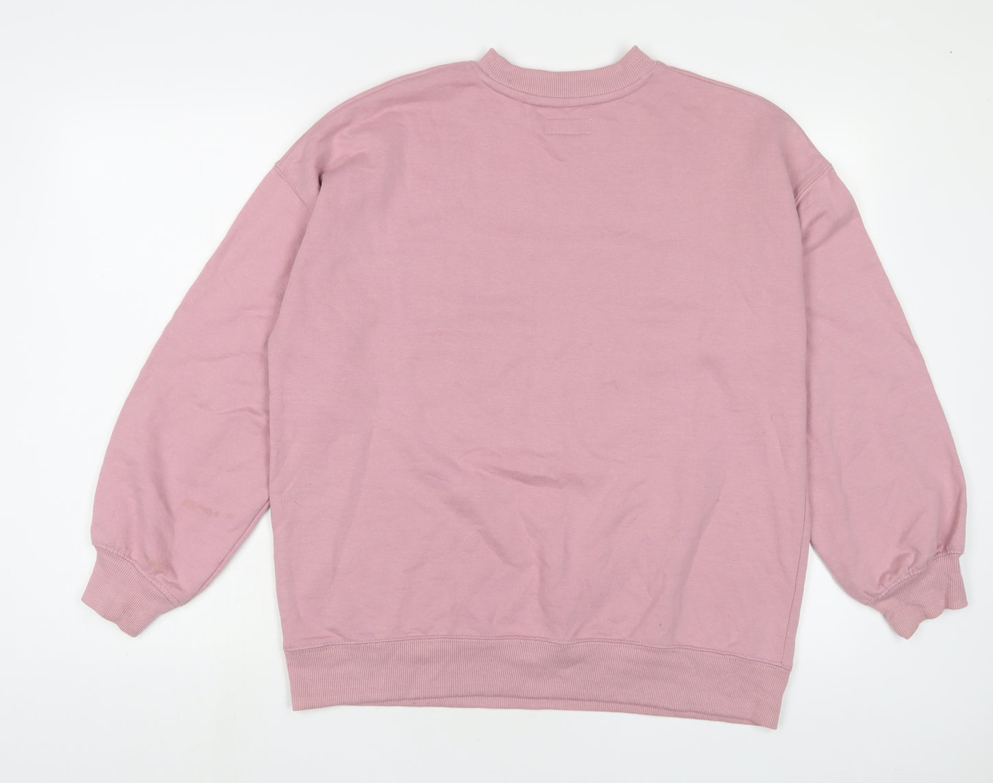 Lefties Womens Pink Cotton Pullover Sweatshirt Size M Pullover