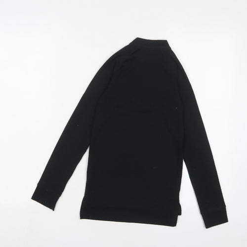 Trespass Boys Black Polyester Pullover Sweatshirt Size 7-8 Years Zip