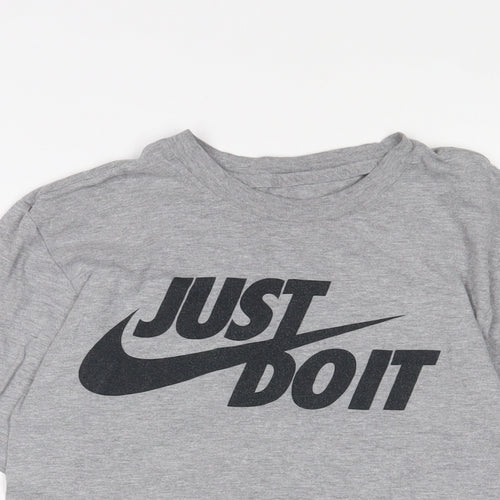 Nike Mens Grey Cotton T-Shirt Size XS Crew Neck