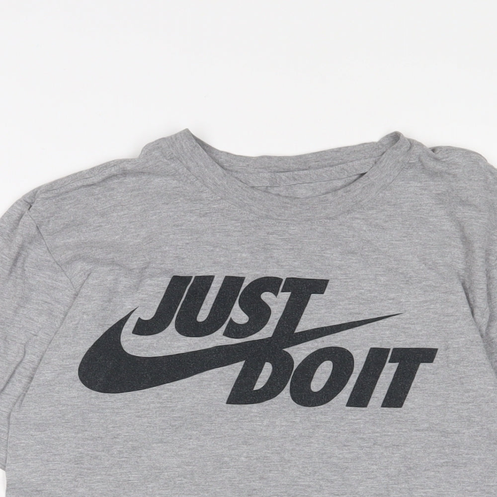 Nike Mens Grey Cotton T-Shirt Size XS Crew Neck
