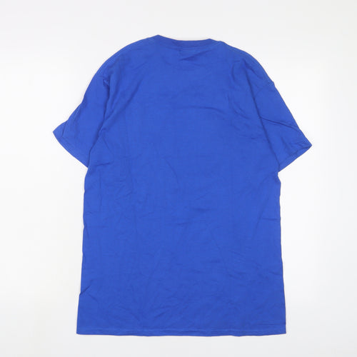 Superman Mens Blue Cotton T-Shirt Size S Crew Neck