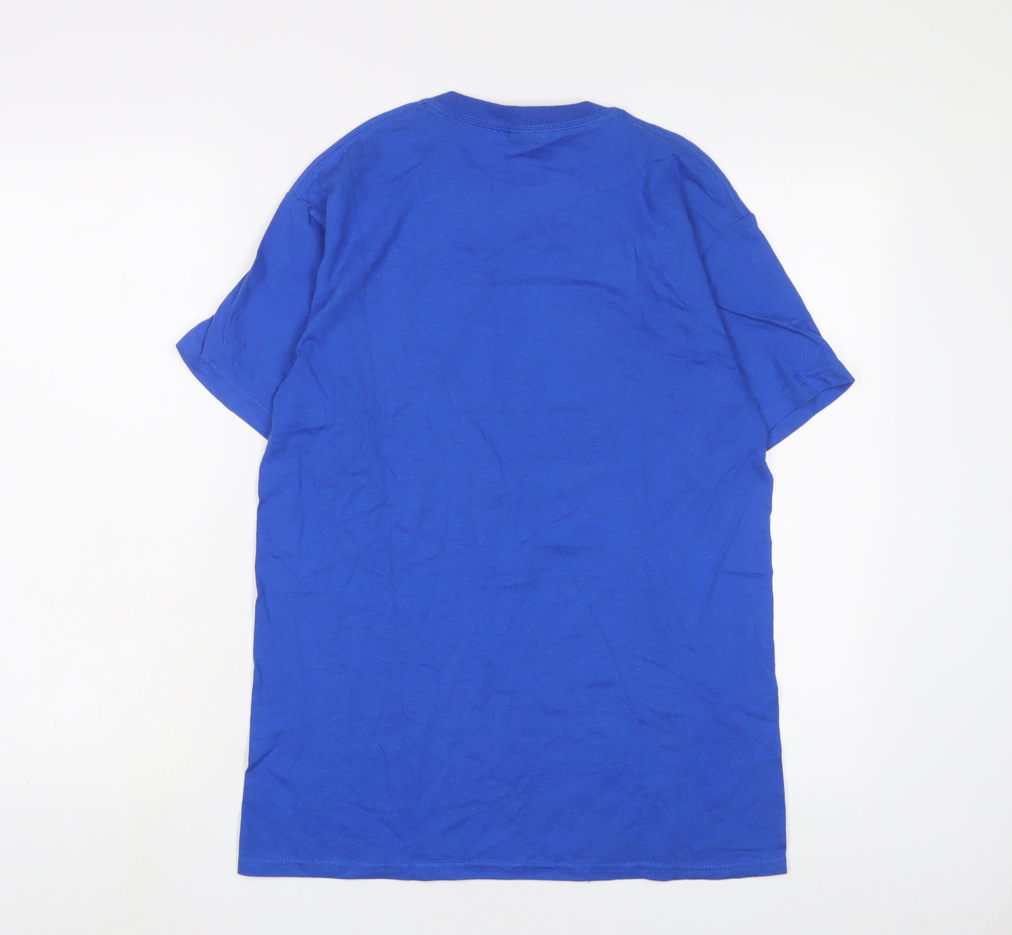 Superman Mens Blue Cotton T-Shirt Size S Crew Neck