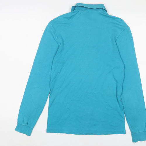 Maser Womens Blue Cotton Pullover Sweatshirt Size M Zip