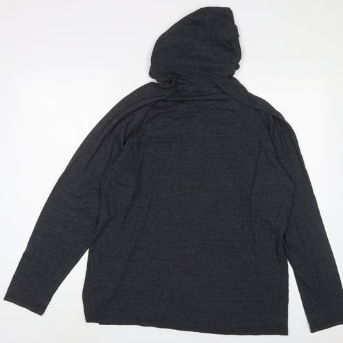 Cheetah Mens Grey Cotton Pullover Hoodie Size M