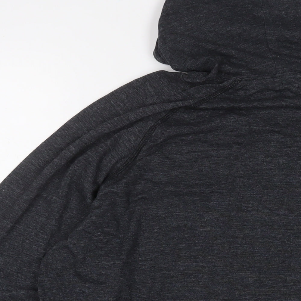 Cheetah Mens Grey Cotton Pullover Hoodie Size M