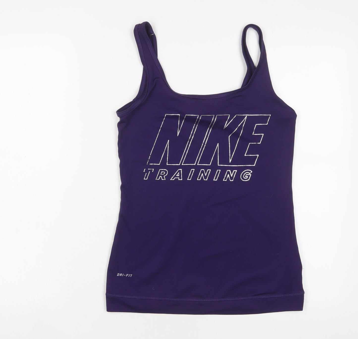 Nike Womens Purple Polyester Basic Tank Size S Scoop Neck Pullover
