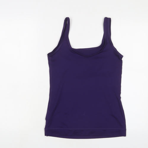 Nike Womens Purple Polyester Basic Tank Size S Scoop Neck Pullover