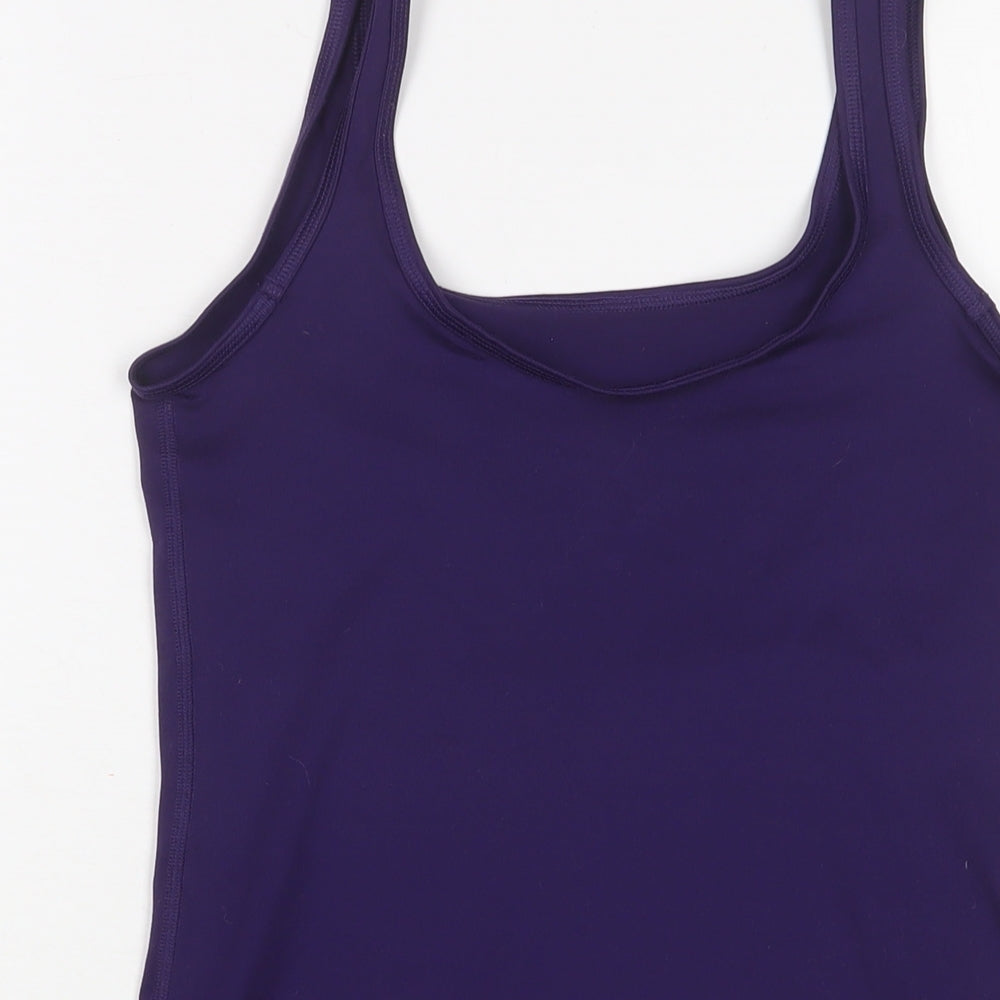 Nike Womens Purple Polyester Basic Tank Size S Scoop Neck Pullover