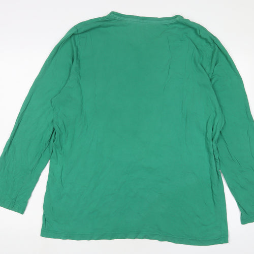 Livergy Mens Green Cotton T-Shirt Size XL Crew Neck