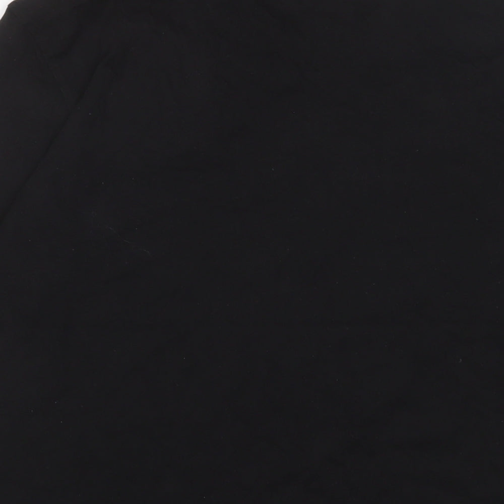 Calvin Klein Womens Black Cotton Basic T-Shirt Size M Crew Neck - Logo