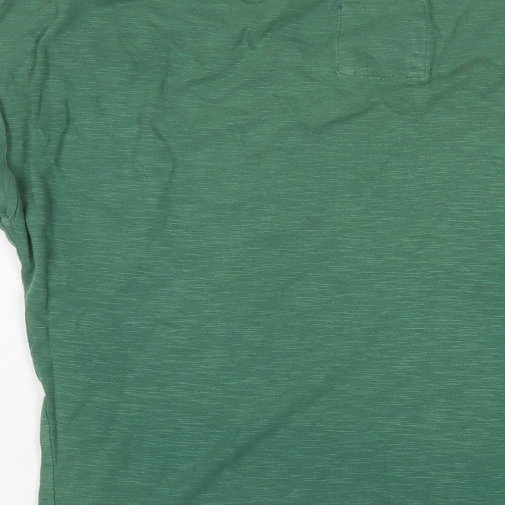 Fat Face Womens Green Cotton Basic T-Shirt Size 14 Crew Neck