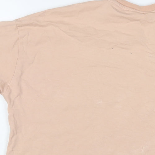 Disney Womens Pink Cotton Basic T-Shirt Size M Crew Neck - Mickey Mouse