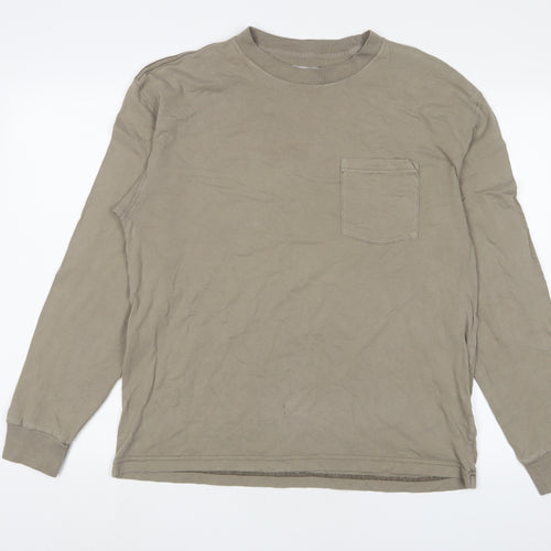 Abercrombie & Fitch Mens Green Cotton T-Shirt Size M Crew Neck
