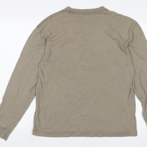 Abercrombie & Fitch Mens Green Cotton T-Shirt Size M Crew Neck
