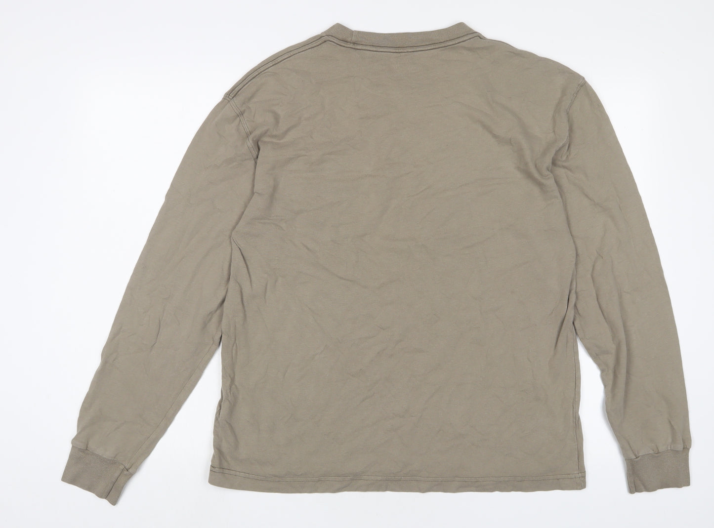 Abercrombie & Fitch Mens Green Cotton T-Shirt Size M Crew Neck
