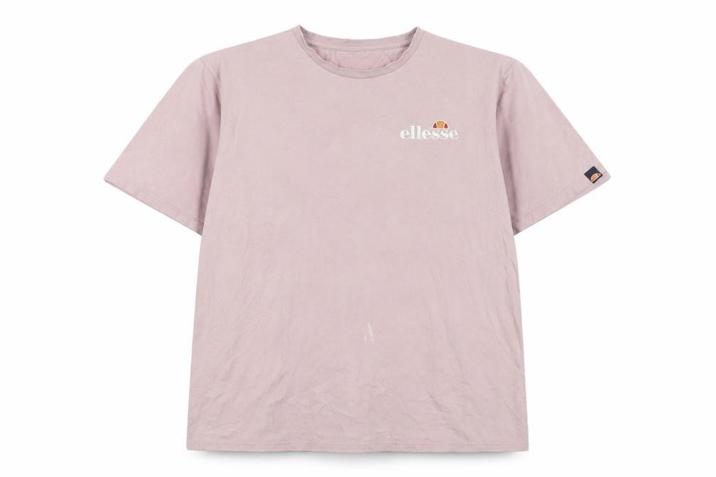 ellesse Womens Purple Cotton Basic T-Shirt Size XL Crew Neck - Logo, Embroidered