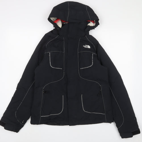 The North Face Womens Black Jacket Coat Size M Zip - Zip Pockets