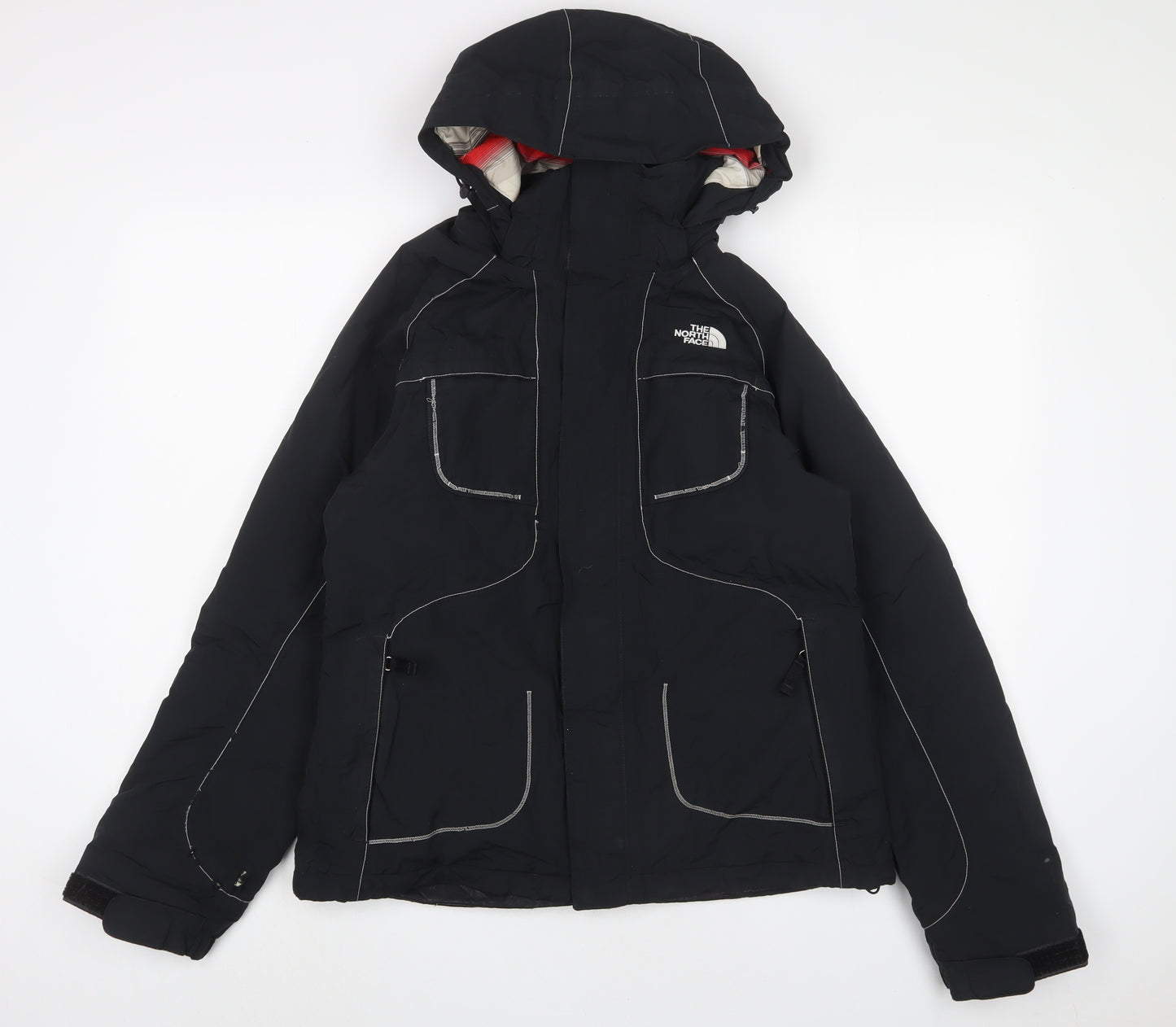 The North Face Womens Black Jacket Coat Size M Zip - Zip Pockets