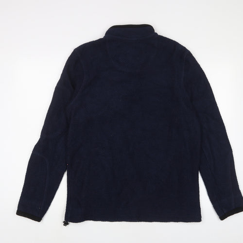 Weird Fish Mens Blue Cotton Pullover Sweatshirt Size S - Logo, Embroidered