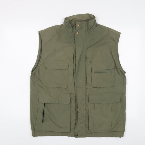 PG Field Heritage Mens Green Gilet Jacket Size M Zip