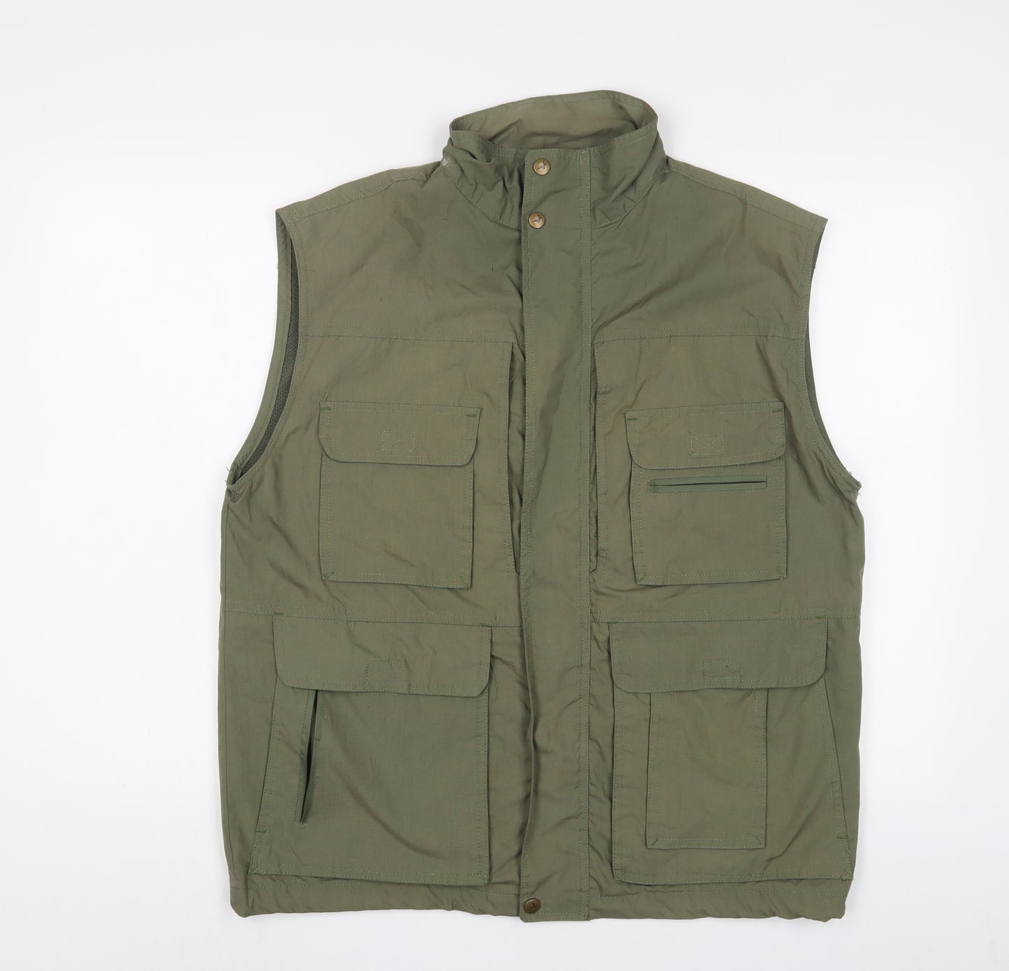 PG Field Heritage Mens Green Gilet Jacket Size M Zip