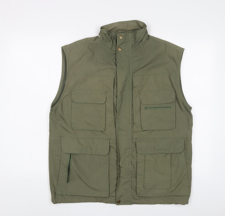 PG Field Heritage Mens Green Gilet Jacket Size M Zip