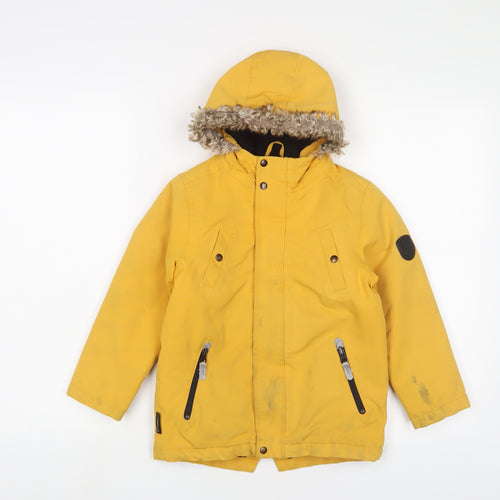 Gelert Boys Yellow Basic Coat Coat Size 5-6 Years Zip