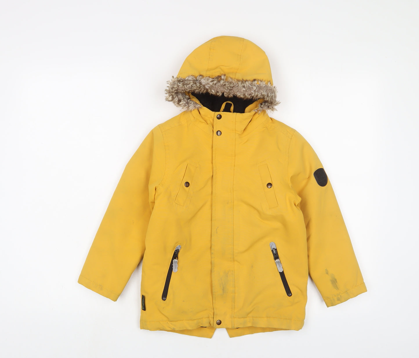 Gelert Boys Yellow Basic Coat Coat Size 5-6 Years Zip