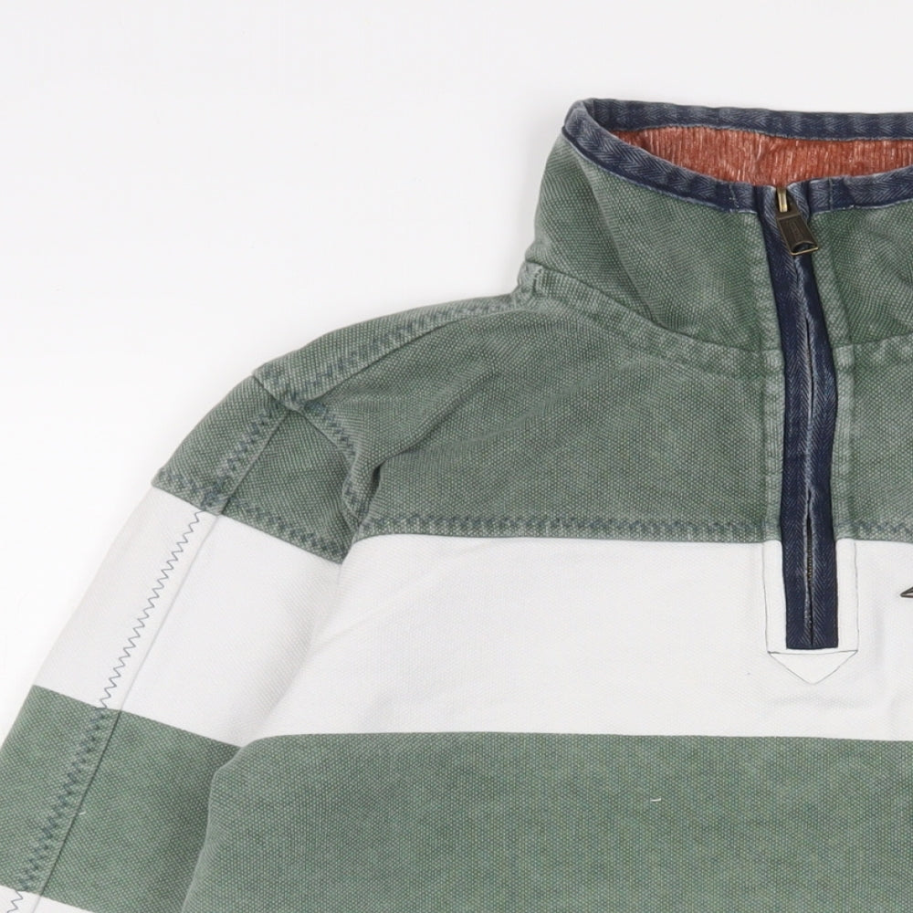 Fat Face Mens Multicoloured Striped Cotton Pullover Sweatshirt Size XS - Logo, Embroidered